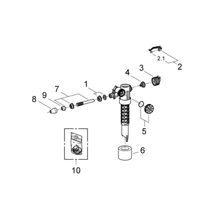 GROHE 37092000 - Zawór napełniający 38” chrom błyszczący