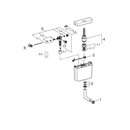 GROHE 37791SH0 - Spłuczka PS biała