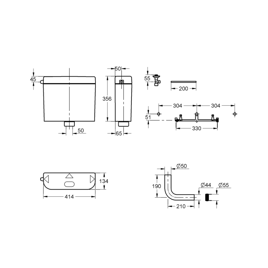 GROHE 37791SH0 - Spłuczka PS biała
