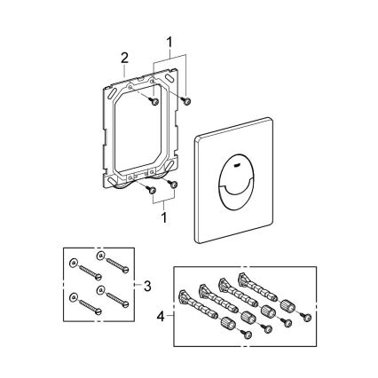 GROHE 38505000 - Przycisk spłukujący SKATE AIR 156 × 197 mm, chrom błyszczący