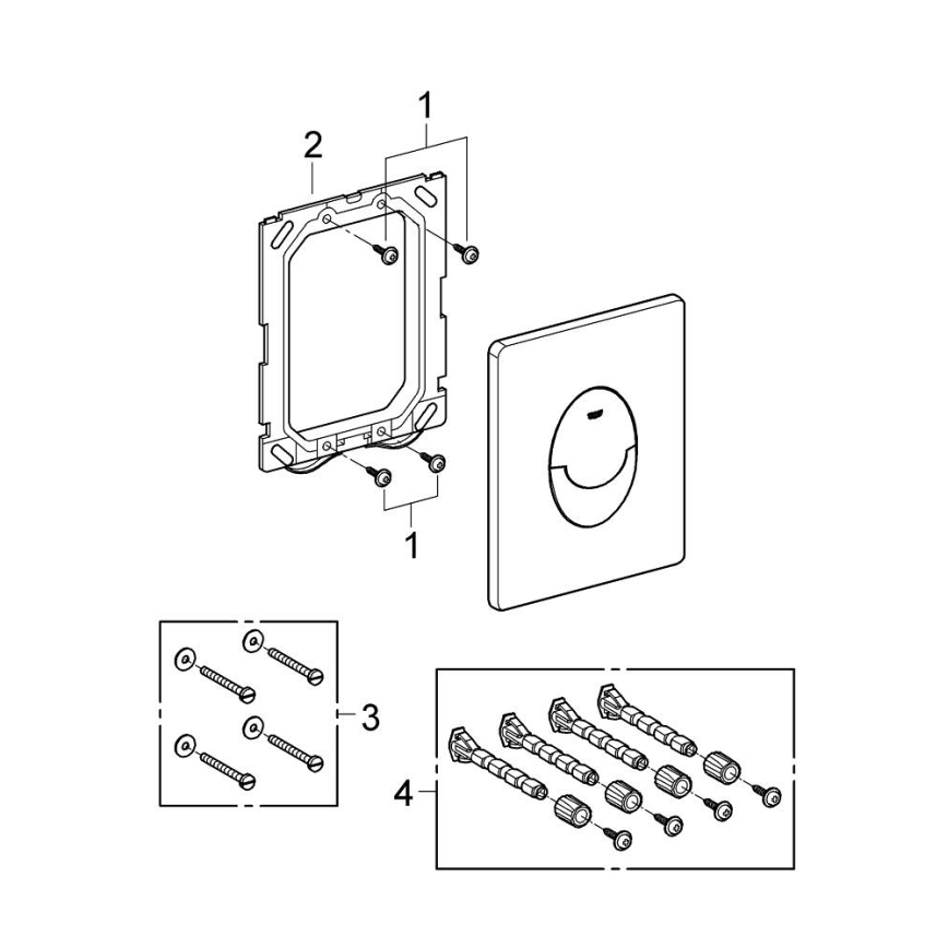 GROHE 38505SH0 - Przycisk spłukujący SKATE AIR 156 × 197 mm, biały