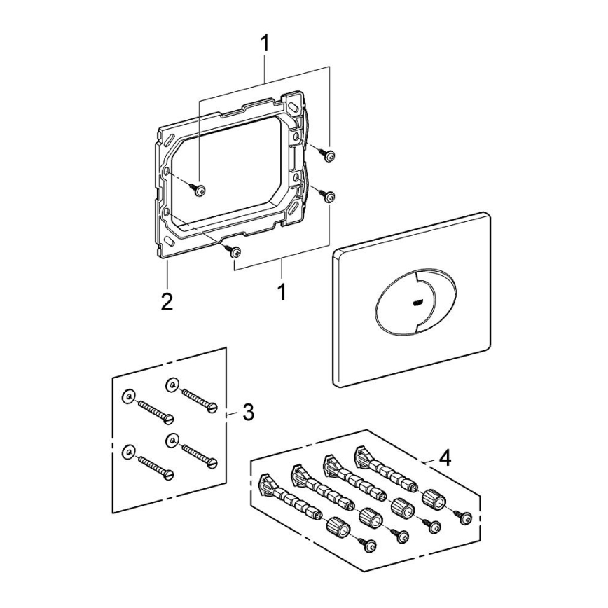 GROHE 38506000 - Przycisk spłukujący SKATE AIR 156 × 197 mm chrom błyszczący