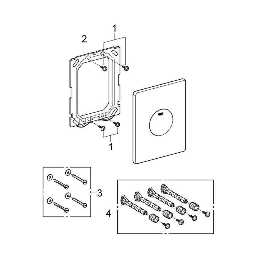 GROHE 38573SH0 - Przycisk spłukujący SKATE 156 × 197 mm biały