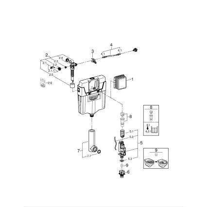 GROHE 38661000 - Spłuczka GD 2