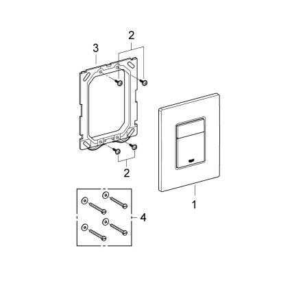 GROHE 38732DC0 - Przycisk spłukujący SKATE COSMOPOLITAN 156 × 197 mm stal nierdzewna