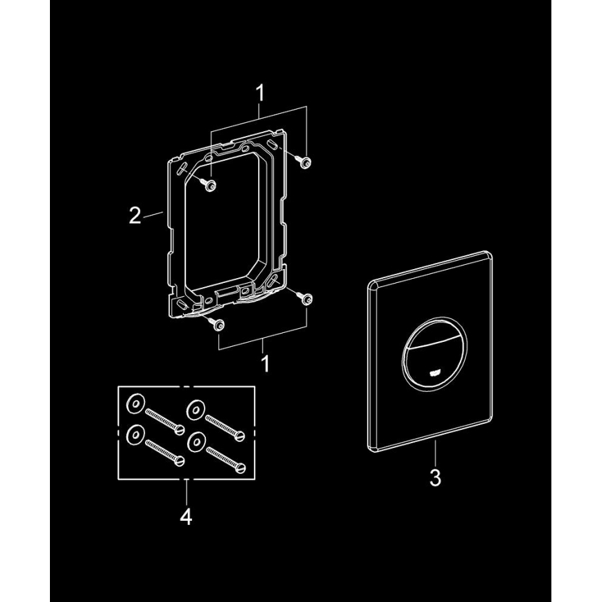 GROHE 38765000 - Przycisk spłukujący NOVA COSMOPOLITAN 156 × 197 mm, chrom