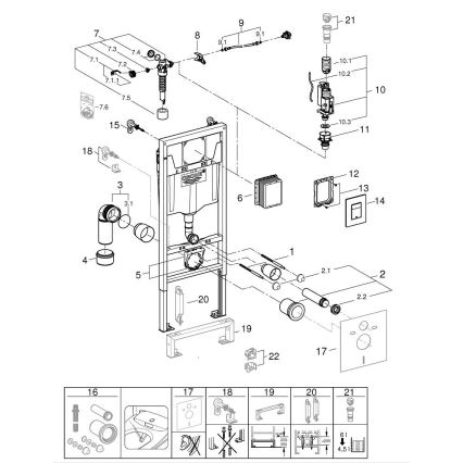 GROHE 38811KF0 - Zestaw 3 w 1 WC SOLIDO 1,13 m czarny