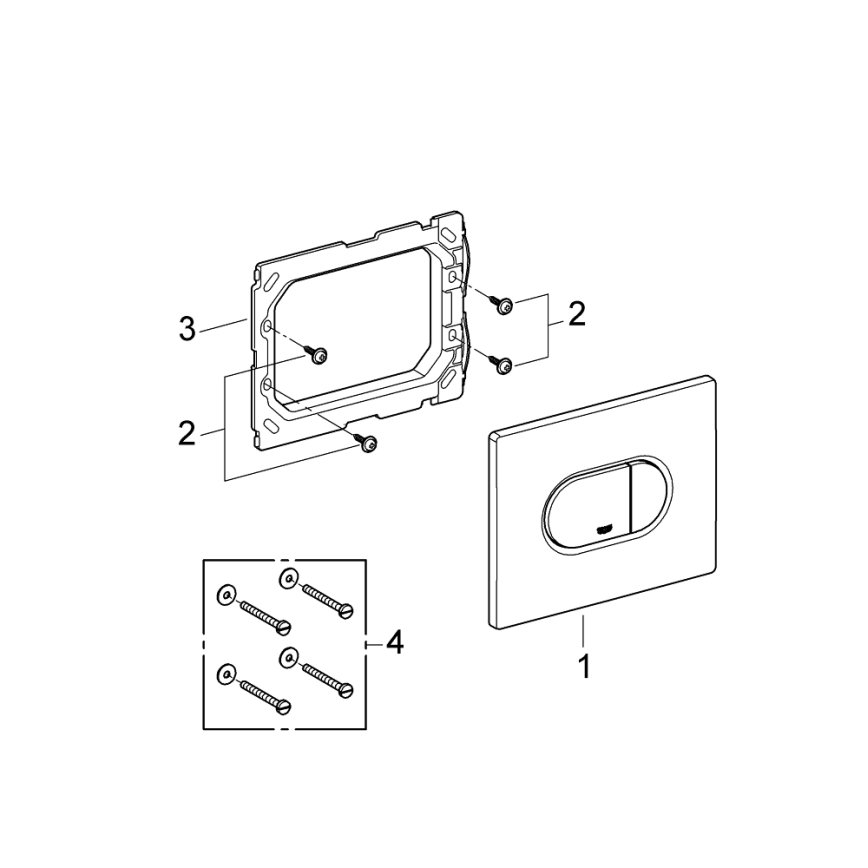 GROHE 38858SH0 - Przycisk spłukujący ARENA COSMOPOLITAN 156 × 197 mm biały
