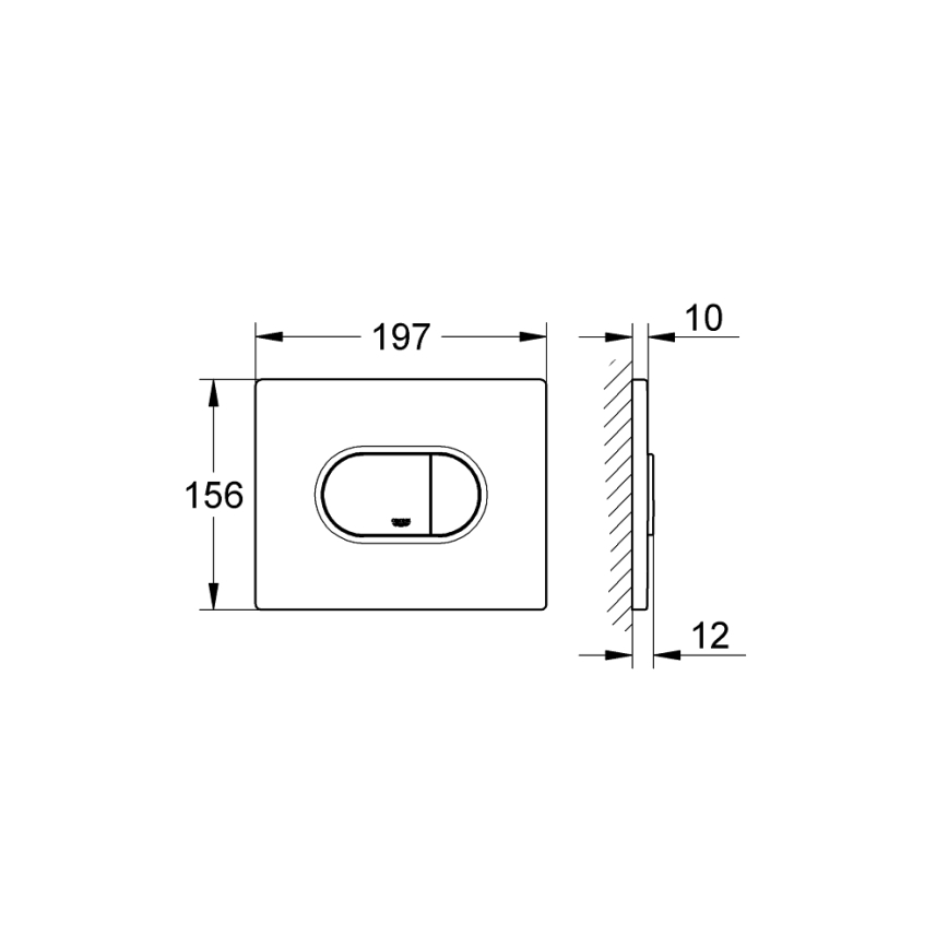 GROHE 38858SH0 - Przycisk spłukujący ARENA COSMOPOLITAN 156 × 197 mm biały