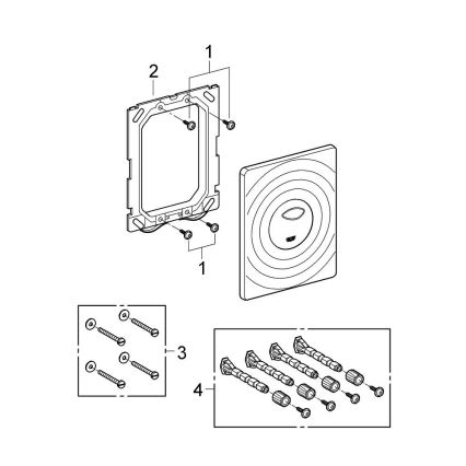 GROHE 38861000 - Przycisk spłukujący SURF 156 × 197 mm chrom błyszczący