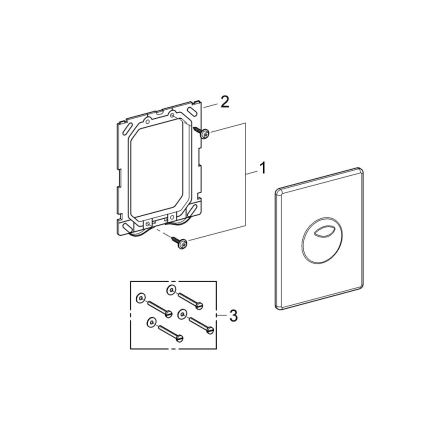 GROHE 38862SH0 - Przycisk spłukujący SKATE 156 × 197 mm biały