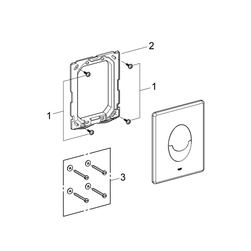 GROHE 389642430 - Przycisk spłukujący START 156 × 197 mm czarny
