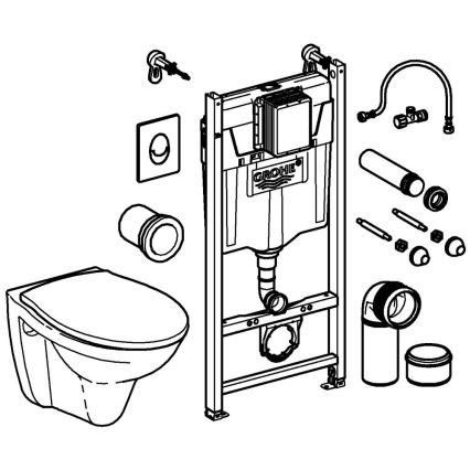 GROHE 39116000 - Zestaw 4 w 1 z ceramiką SOLIDO COMPACT 1,13 m