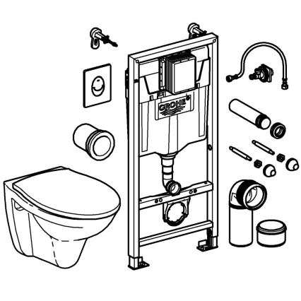 GROHE 39192000 - Zestaw 4 w 1 SOLIDO 1,13 m duro-biała
