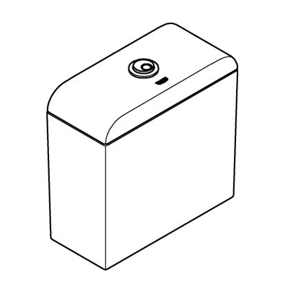 GROHE 39332000 - Zbiornik spłukujący EURO CERAMIC 385 × 170 × 370 mm ceramika/biała