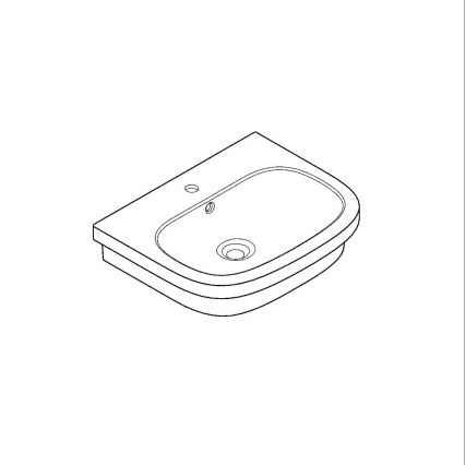 GROHE 39337000 - Umywalka nablatowa EURO CERAMIC 600 × 480 mm ceramika/biała