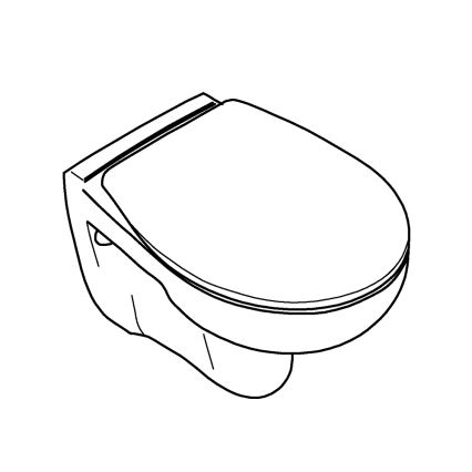 GROHE 39351000 - Wisząca miska WC BAU CERAMIC 53,1 × 36,8 × 36,3 cm ceramika/biała