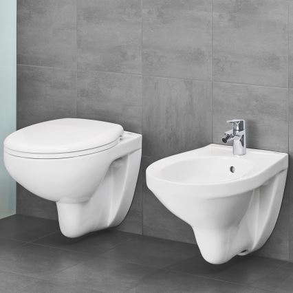 GROHE 39351000 - Wisząca miska WC BAU CERAMIC 53,1 × 36,8 × 36,3 cm ceramika/biała