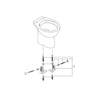GROHE 39430000 - Miska WC stojąca BAU CERAMIC 515 x 356 x 406 mm ceramika/biała