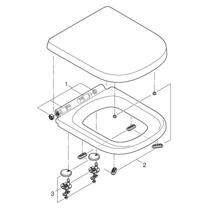 GROHE 39462000 - Zestaw WC EURO CERAMIC 67,5 x 37,4 x 77,4 cm ceramika/biała