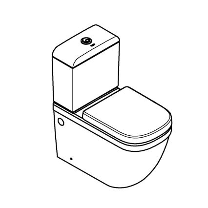 GROHE 39462000 - Zestaw WC EURO CERAMIC 67,5 x 37,4 x 77,4 cm ceramika/biała