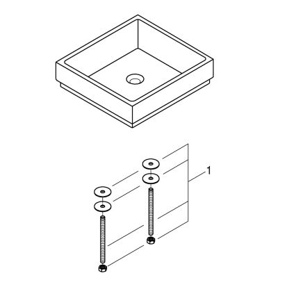GROHE 3948100H - Umywalka CUBE 500 × 470 mm ceramika/biała