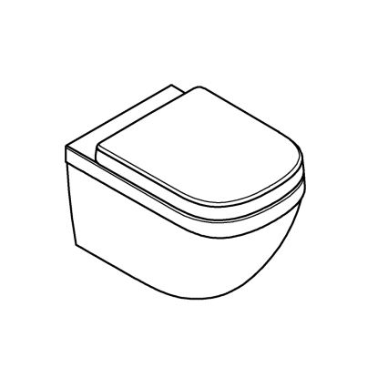 GROHE 39554000 - Wisząca miska WC EURO CERAMIC 540 × 374 mm, ceramika/biała