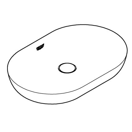 GROHE 3960800H - Umywalka nablatowa ESSENCE 600 × 400 mm ceramika/biała