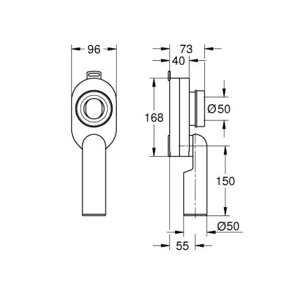 GROHE 39733000 - Syfon do pisuaru BAU CERAMIC