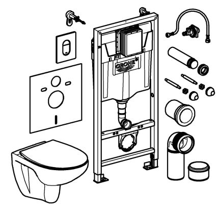 GROHE 39902000 - Miska WC SOLIDO 230 x 500 x 1130 ceramika/biała