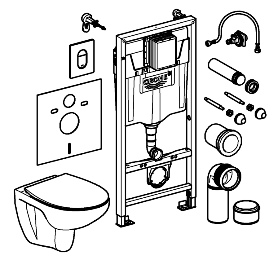 GROHE 39902000 - Miska WC SOLIDO 230 x 500 x 1130 ceramika/biała