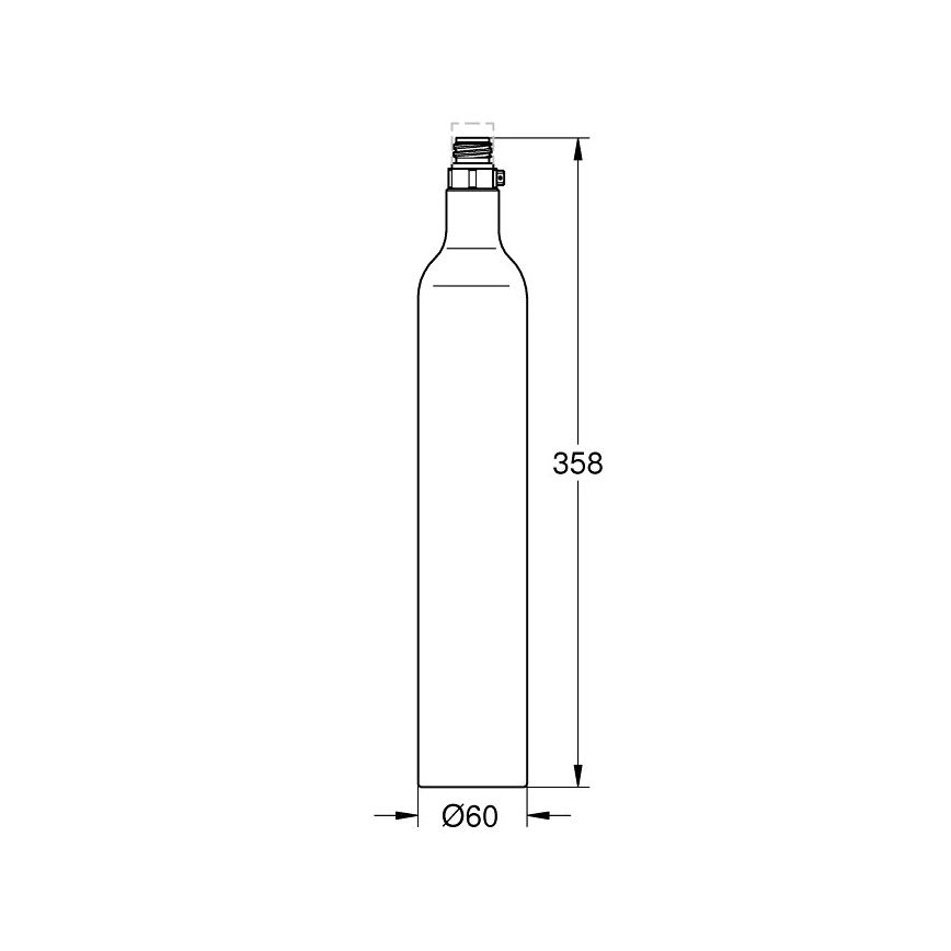 GROHE 40422000 - Butla karbonizacyjna GROHE BLUE 425 g CO2 (4 szt.) stal nierdzewna