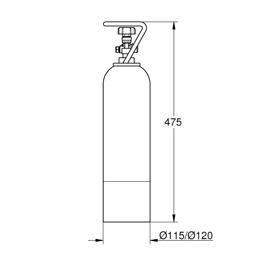 GROHE 40423000 - Zestaw startowy z butlą ciśnieniową CO2 do GROHE BLUE 2 kg