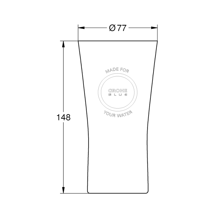 GROHE 40437000 - ZESTAW 6x Szklanek BLUE 250 ml, kryształowe/przezroczyste