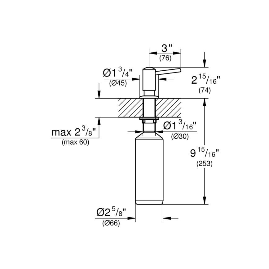 GROHE 40536000 - Dozownik mydła CONTEMPORARY 400 ml chrom błyszczący