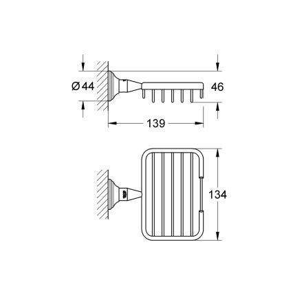 GROHE 40659001 - Półka narożna ESSENTIALS AUTHENTIC chrom błyszczący