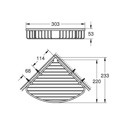 GROHE 40663001 - Druciana mydelniczka BAUCOSMOPOLITAN błyszczący chrom
