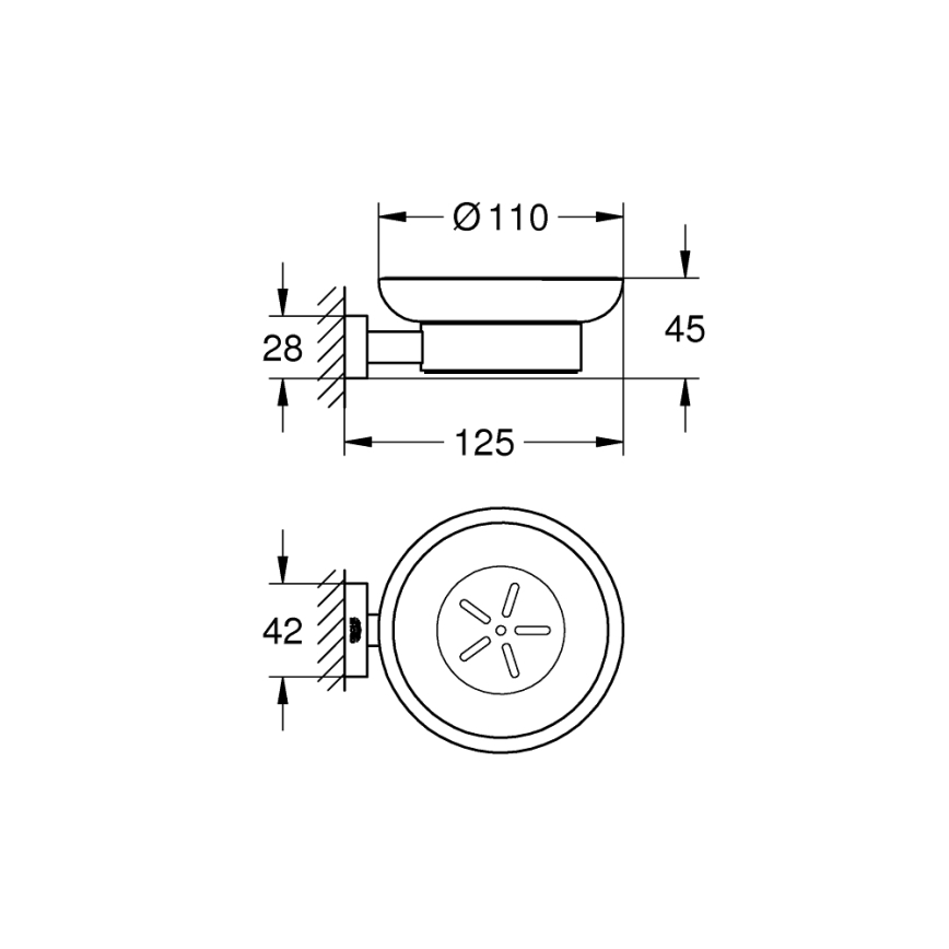 GROHE 40754001 - Mydelniczka ESSENTIALS CUBE chrom błyszczący