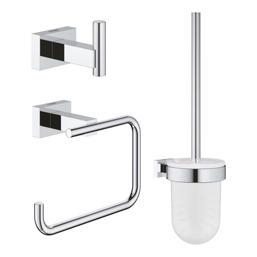 GROHE 40757001 - Zestaw akcesoriów ESSENTIALS CUBE chrom błyszczący