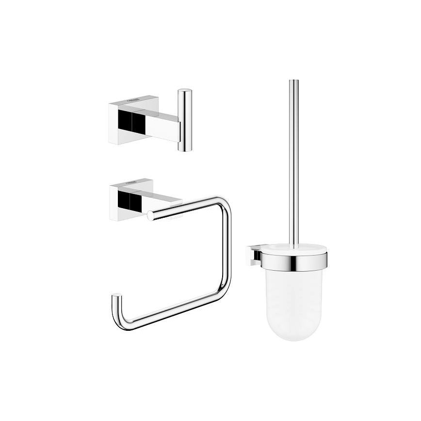 GROHE 40757001 - Zestaw akcesoriów ESSENTIALS CUBE chrom błyszczący