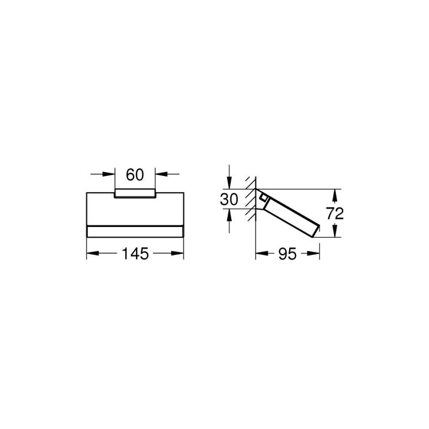 GROHE 40781000 - Uchwyt na papier toaletowy SELECTION CUBE, chrom błyszczący