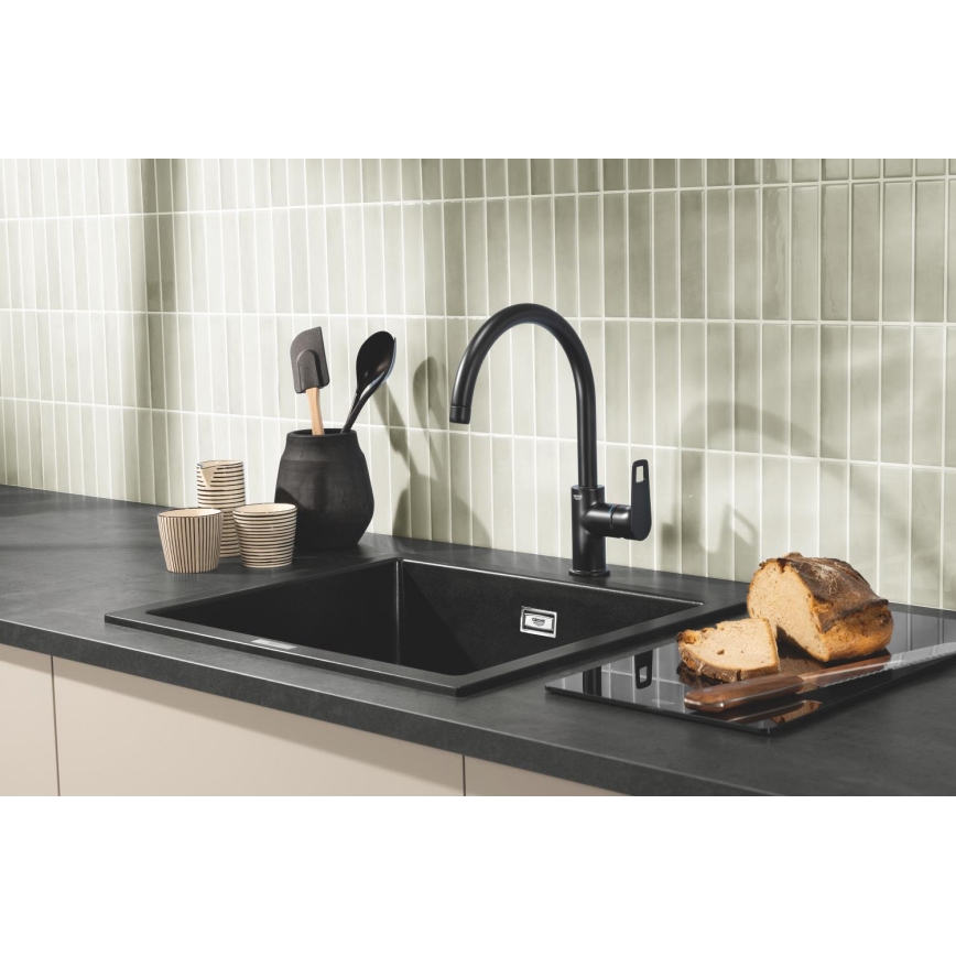 GROHE 40786K00 - Szklana półka 450 × 240 × 19 mm czarna