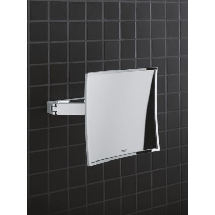 GROHE 40808000 - Lusterko kosmetyczne SELECTION CUBE 22,3 × 22,3 cm błyszczący chrom