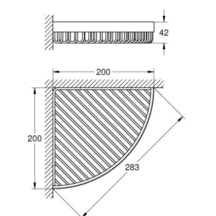 GROHE 40809000 - Druciana mydelniczka SELECTION CUBE 20 × 20 cm chrom błyszczący