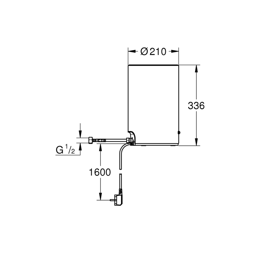 GROHE 40830001 - Zbiornik RED 3 litry, chrom błyszczący