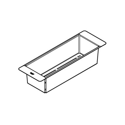 GROHE 40852SD0 - Wielofunkcyjny durszlak 450 × 150 × 100 mm ze stali nierdzewnej