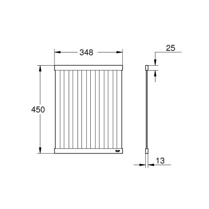 GROHE 40856SD0 - Ociekacz 450 × 348 mm, szczotkowana stal nierdzewna