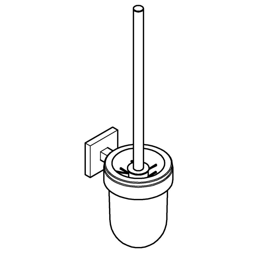 GROHE 40977DC0 - Zestaw do czyszczenia toalety START CUBE ze stali nierdzewnej