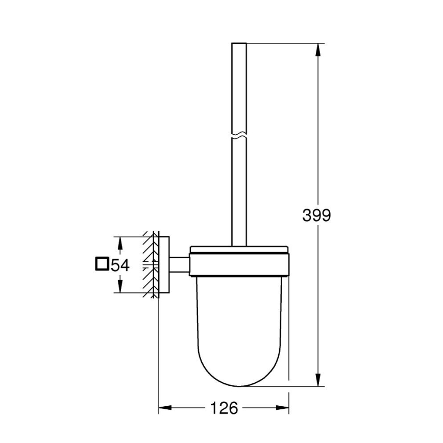 GROHE 40977DC0 - Zestaw do czyszczenia toalety START CUBE ze stali nierdzewnej