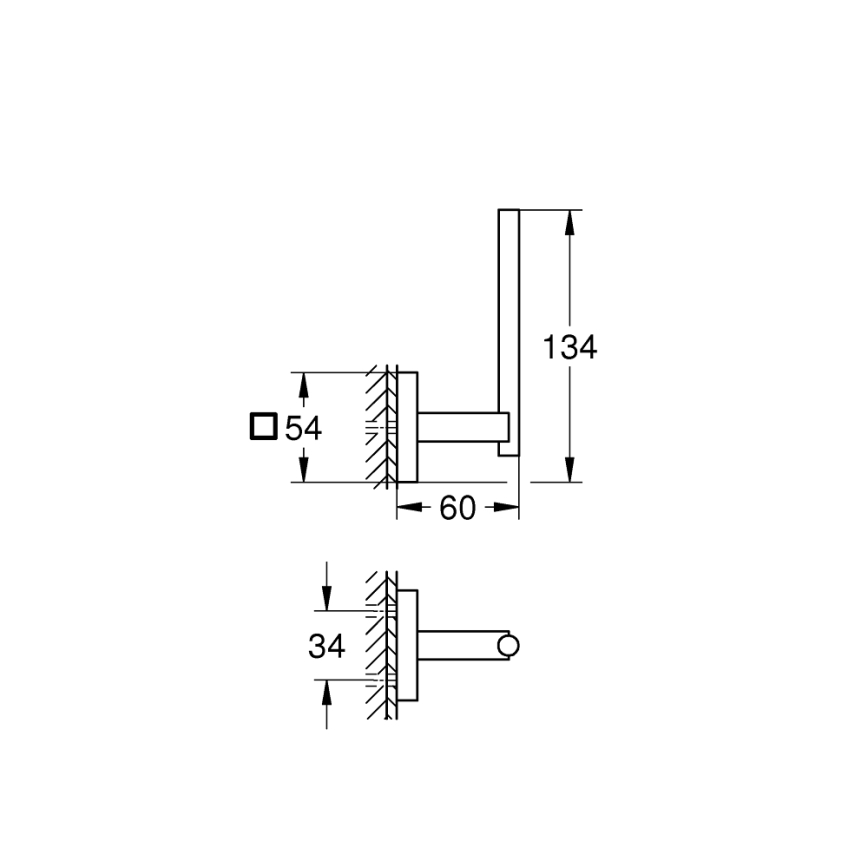GROHE 40979000 - Uchwyt na zapas papieru toaletowego START, chrom błyszczący